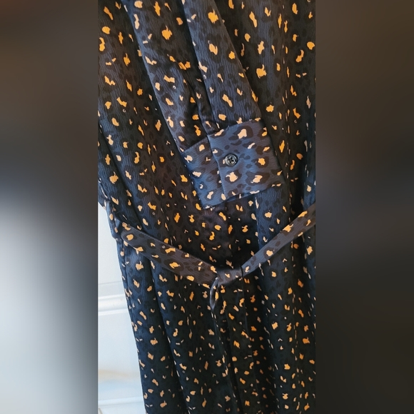 Navy leopard dress - Picture 2 of 4